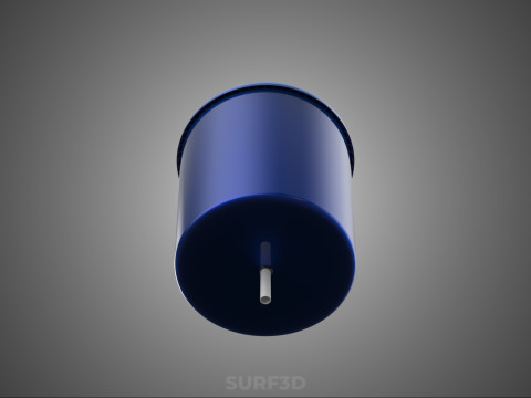 HİDROPONİK MAVİ REZERVUAR KOVASI NET SAKSI MOD&Uuml;L&Uuml; HOLLANDALI BİTKİ B&Uuml;Y&Uuml;TME 3D Model