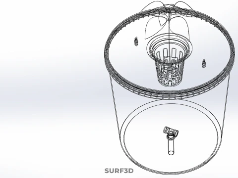 DUTCH BUCKET PLANT VEGETABLE FRUIT ORGANIC HYDROPONIC FARMING 3D Model