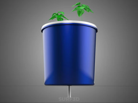 HYDROPONIC VEGETABLES FRUITS DUAL DUTCH BUCKET CHAMBER PLANT DIY 3D Model
