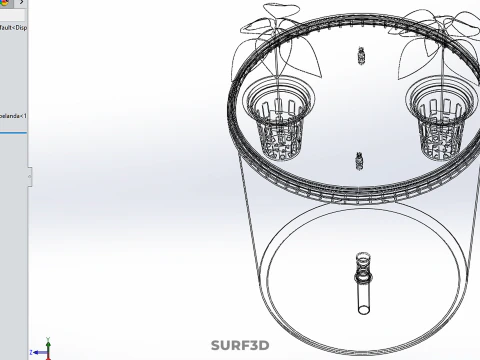 HYDROPONIC VEGETABLES FRUITS DUAL DUTCH BUCKET CHAMBER PLANT DIY 3D Model