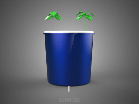 BATO POT DUTCH BUCKET SYSTEM DIY HYDROPONIC GREENHOUSE PLANT CUP 3D Model