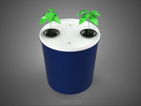 BATO POT DUTCH BUCKET SYSTEM DIY HYDROPONIC GREENHOUSE PLANT CUP 3D Model