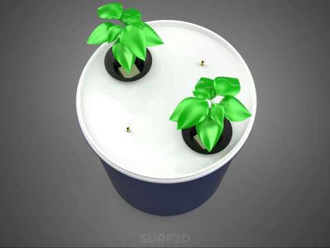 BATO POT DUTCH BUCKET SYSTEM DIY HYDROPONIC GREENHOUSE PLANT CUP 3D Model