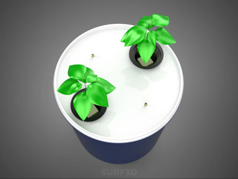 BATO POT DUTCH BUCKET SYSTEM DIY HYDROPONIC GREENHOUSE PLANT CUP 3D Model