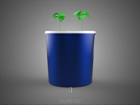 BATO POT DUTCH BUCKET SYSTEM DIY HYDROPONIC GREENHOUSE PLANT CUP 3D Model