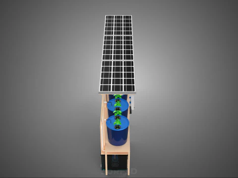 IOT ZONNE-ENERGIE NEDERLANDS EMMERSYSTEEM HYDROPONIC LANDBOUWPLANT 3D Model
