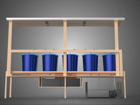 IOT ZONNE-ENERGIE NEDERLANDS EMMERSYSTEEM HYDROPONIC LANDBOUWPLANT 3D Model