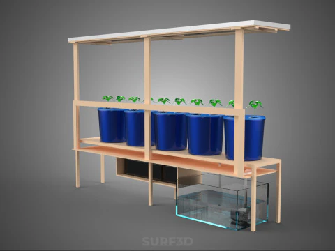 IOT ZONNE-ENERGIE NEDERLANDS EMMERSYSTEEM HYDROPONIC LANDBOUWPLANT 3D Model