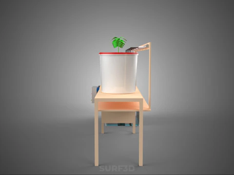 IOT HYDROPONIC PLANT AUTO CONTROL DUTCH BUCKET IRRIGATION SYSTEM 3D Model