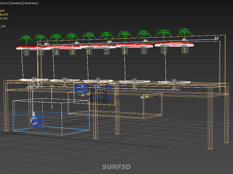 IOT PLANT POT RECIRCULATING HYDROPONIC DUTCH BUCKET SYSTEM SETUP 3D Model