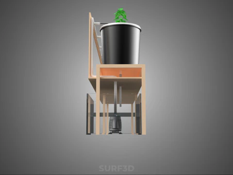 CRESCIMENTO HIDROP&Ocirc;NICO PLANTAS AGRICULTURA BALDE HOLAND&Ecirc;S SISTEMA BATO JARDIM Modelo 3D