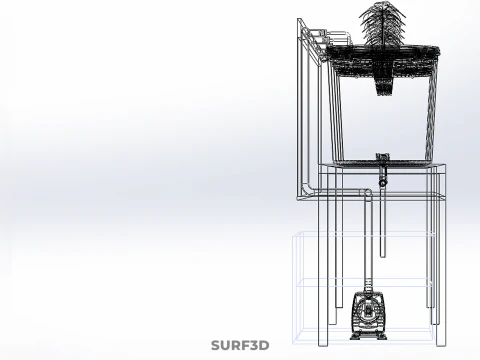 CRESCIMENTO HIDROP&Ocirc;NICO PLANTAS AGRICULTURA BALDE HOLAND&Ecirc;S SISTEMA BATO JARDIM Modelo 3D
