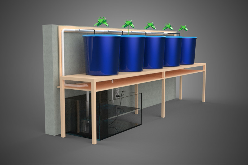 HYDROPONIC DRIP IRRIGATION DUTCH BUCKET MODULE TIMER CONTROL SET 3D Model .c4d .max .obj .3ds .fbx .stl .blend 