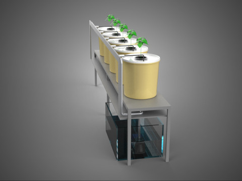 ARRAY BATO 荷兰桶系统植物气雾水培盆 3D 模型