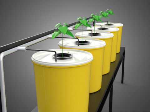 Hydrokultur-Setzlingspflanzenvermehrungssystem für den Innenbereich, BATO FARM 3D Modell