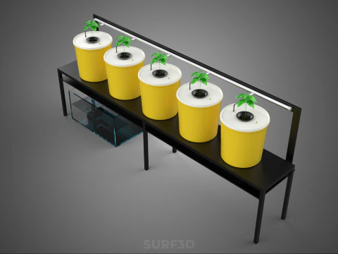 INDOOR HYDROPONIC SEEDLING PLANT PROPAGATION SYSTEM BATO FARM 3D Model