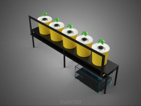 INDOOR HYDROPONIC SEEDLING PLANT PROPAGATION SYSTEM BATO FARM 3D Model