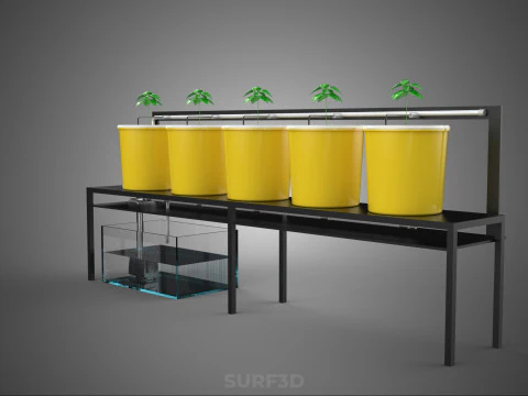 INDOOR HYDROPONIC SEEDLING PLANT PROPAGATION SYSTEM BATO FARM 3D Model
