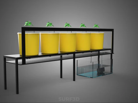 INDOOR HYDROPONIC SEEDLING PLANT PROPAGATION SYSTEM BATO FARM 3D Model