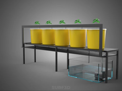 INDOOR HYDROPONIC SEEDLING PLANT PROPAGATION SYSTEM BATO FARM 3D Model