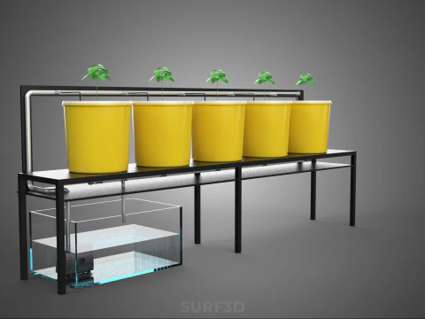 INDOOR HYDROPONIC SEEDLING PLANT PROPAGATION SYSTEM BATO FARM 3D Model