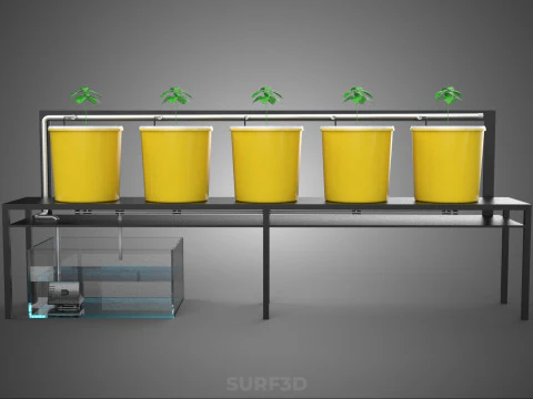 INDOOR HYDROPONIC SEEDLING PLANT PROPAGATION SYSTEM BATO FARM 3D Model
