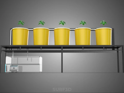INDOOR HYDROPONIC SEEDLING PLANT PROPAGATION SYSTEM BATO FARM 3D Model