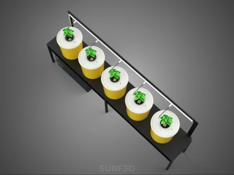 INDOOR HYDROPONIC SEEDLING PLANT PROPAGATION SYSTEM BATO FARM 3D Model