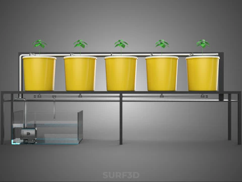 INDOOR HYDROPONIC SEEDLING PLANT PROPAGATION SYSTEM BATO FARM 3D Model
