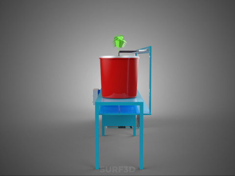 物联网智能控制荷兰桶水培系统设置花盆 3D 模型
