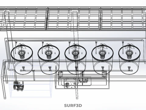 IOT SOLAR PANEL HYDROPONIC AEROPONIC PLANT DUTCH BUCKET SYSTEM 3D Model
