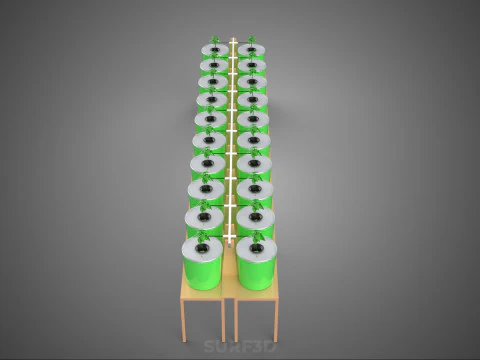 DIY DUTCH BUCKET HYDROPONIC SYSTEM SETUP GREENHOUSE BATO GARDEN 3D Model