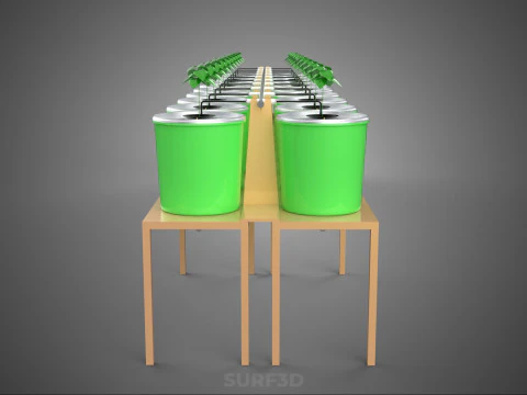 DIY DUTCH BUCKET HYDROPONIC SYSTEM SETUP GREENHOUSE BATO GARDEN 3D Model