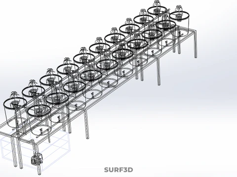 DIY DUTCH BUCKET HYDROPONIC SYSTEM SETUP GREENHOUSE BATO GARDEN 3D Model