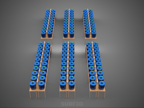 HOLENDERSKI ŁYŻKA HYDROPONICZNA AEROPONICZNA BATO SADZENIE DRZEWA ROŚLINA ŁODYŻOWA Model 3D