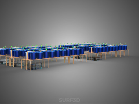 HOLENDERSKI ŁYŻKA HYDROPONICZNA AEROPONICZNA BATO SADZENIE DRZEWA ROŚLINA ŁODYŻOWA Model 3D