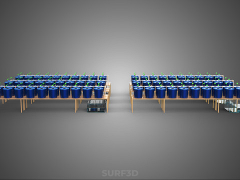 HOLENDERSKI ŁYŻKA HYDROPONICZNA AEROPONICZNA BATO SADZENIE DRZEWA ROŚLINA ŁODYŻOWA Model 3D