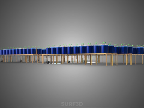 HOLENDERSKI ŁYŻKA HYDROPONICZNA AEROPONICZNA BATO SADZENIE DRZEWA ROŚLINA ŁODYŻOWA Model 3D