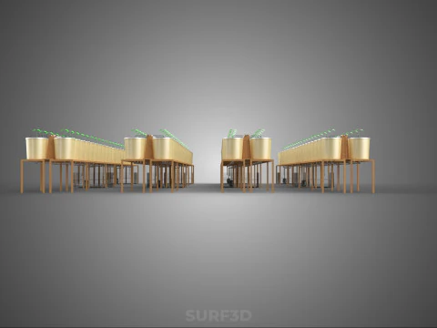 TECHNICAL DIAGRAM MODULAR DUTCH BUCKET INDOOR HYDROPONIC SYSTEM 3D Model