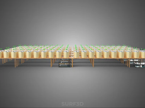 TECHNICAL DIAGRAM MODULAR DUTCH BUCKET INDOOR HYDROPONIC SYSTEM 3D Model