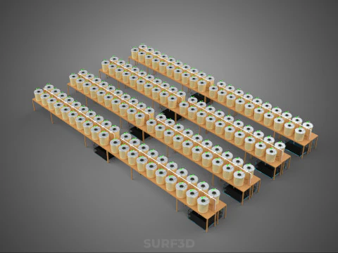 TECHNICAL DIAGRAM MODULAR DUTCH BUCKET INDOOR HYDROPONIC SYSTEM 3D Model