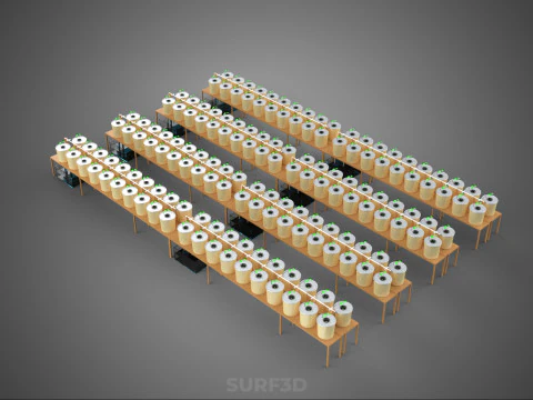 TECHNICAL DIAGRAM MODULAR DUTCH BUCKET INDOOR HYDROPONIC SYSTEM 3D Model