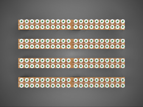 イラストビジュアライゼーション ダッチバケット水耕栽培システムトレイ 3Dモデル