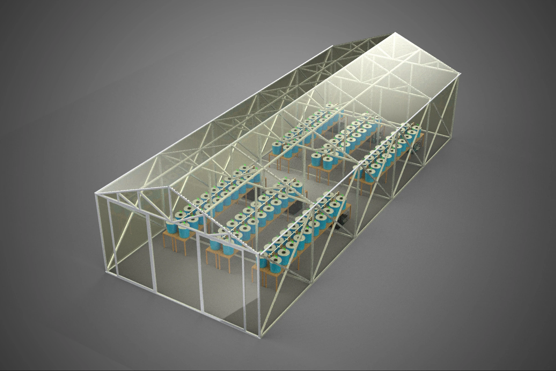 SISTEMA HIDROP&Ocirc;NICO DE BALDE HOLAND&Ecirc;S EM ESTUFA ESTUFA VIDRO Modelo 3D .c4d .max .obj .3ds .fbx .stl .blend 