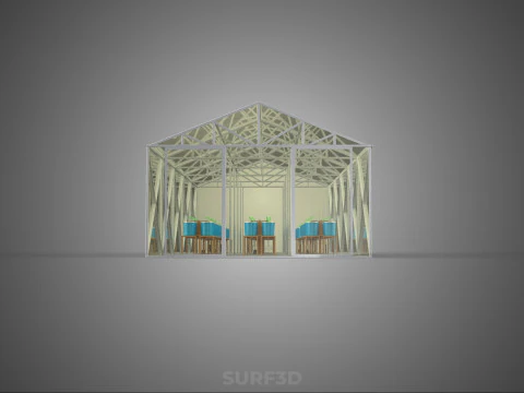 CEA CONTROLLED ENVIRONMENT AGRICULTURE DUTCH BUCKET SYSTEM DBS 3D Model