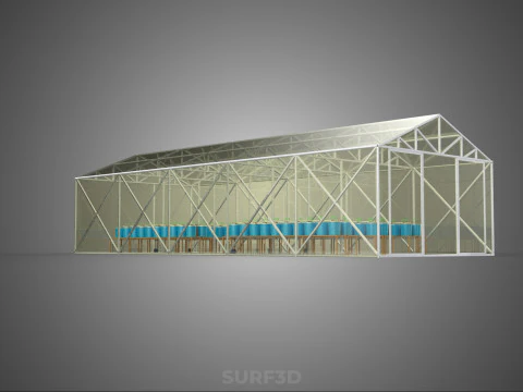 CEA CONTROLLED ENVIRONMENT AGRICULTURE DUTCH BUCKET SYSTEM DBS 3D Model