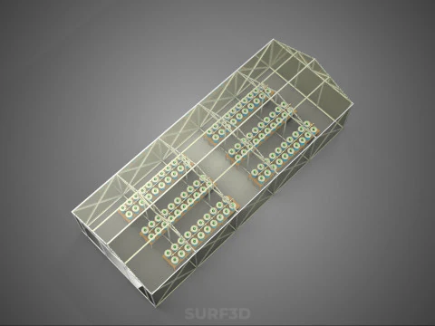 CEA CONTROLLED ENVIRONMENT AGRICULTURE DUTCH BUCKET SYSTEM DBS 3D Model