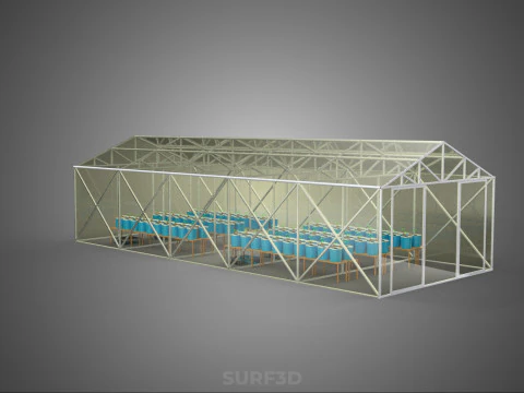 CEA CONTROLLED ENVIRONMENT AGRICULTURE DUTCH BUCKET SYSTEM DBS 3D Model
