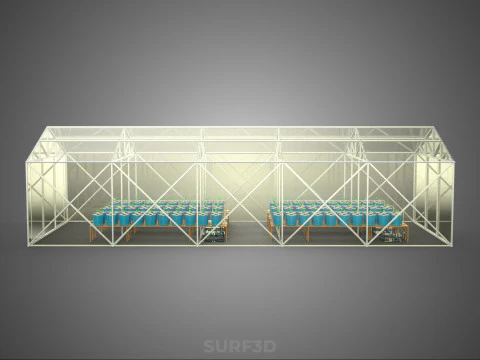 CEA CONTROLLED ENVIRONMENT AGRICULTURE DUTCH BUCKET SYSTEM DBS 3D Model