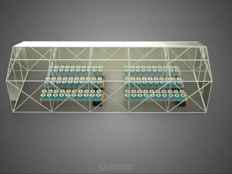 CEA CONTROLLED ENVIRONMENT AGRICULTURE DUTCH BUCKET SYSTEM DBS 3D Model